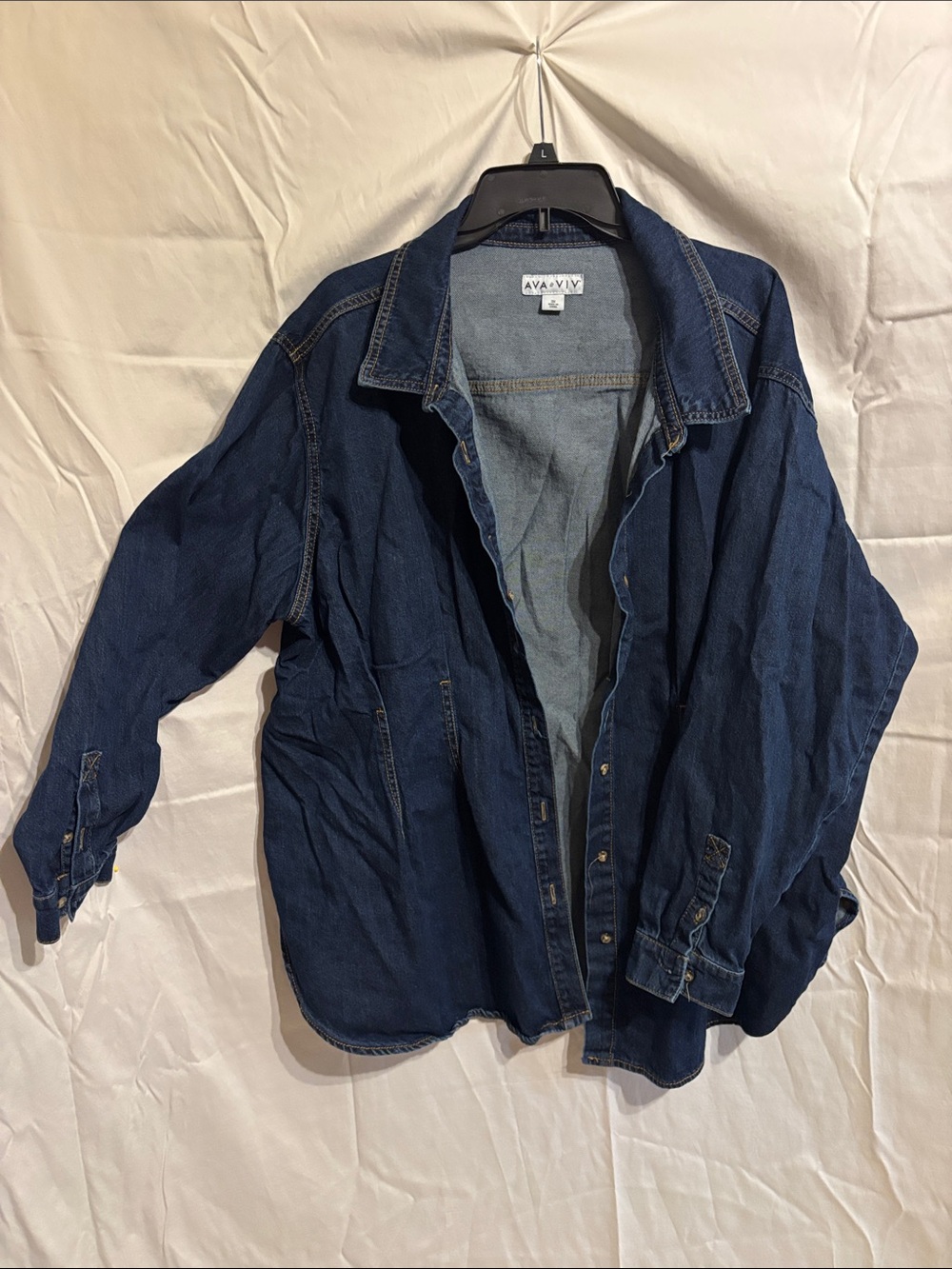 Ava & Viv women’s  Indigo Denim Shirt Jacket